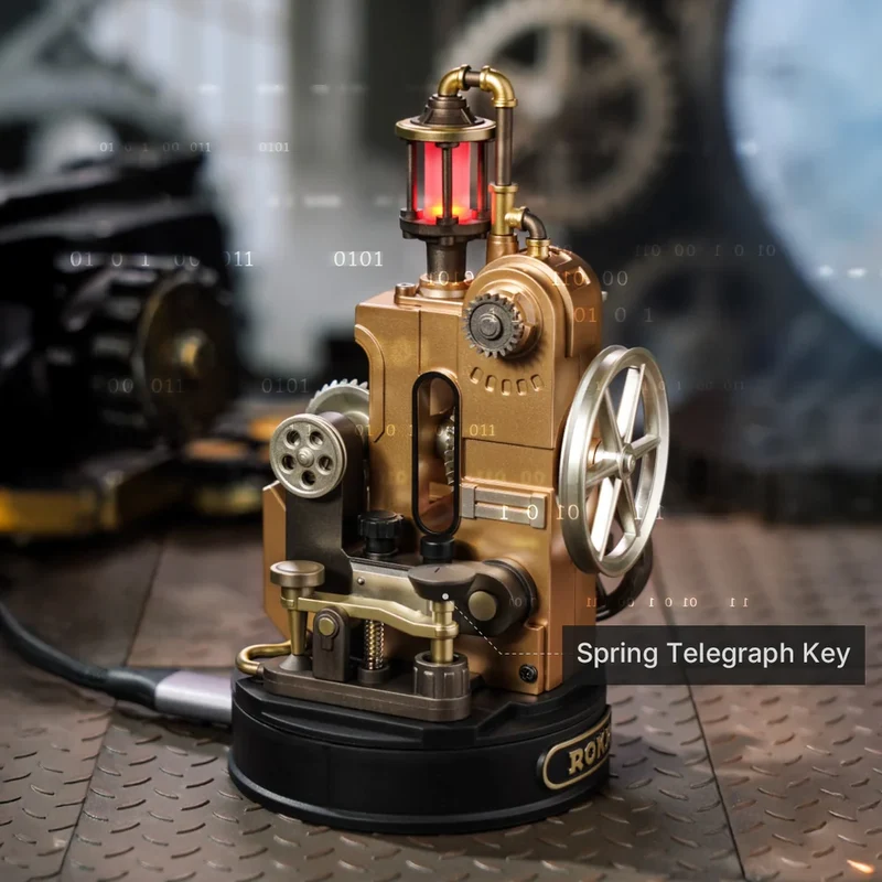 Morse Telegraf Modellbausatz mit Licht und Ton