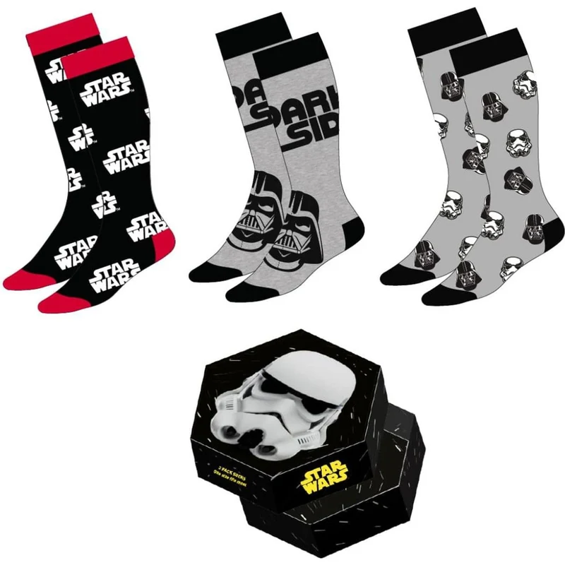 Star Wars Socken Geschenkbox mit drei Paar