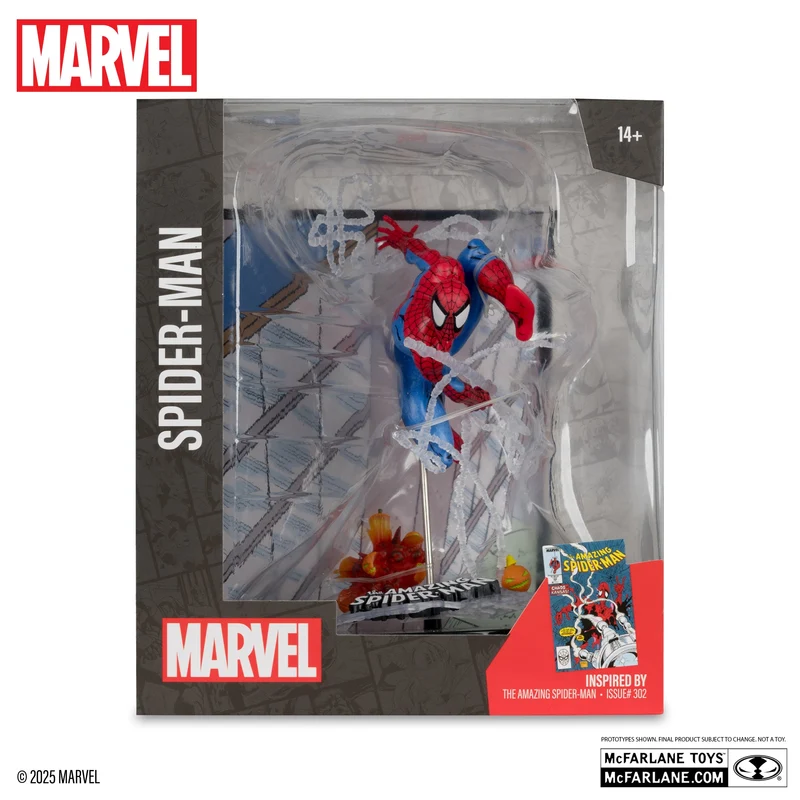 The Amazing Spider-Man Sammelfigur mit Comic-Diorama