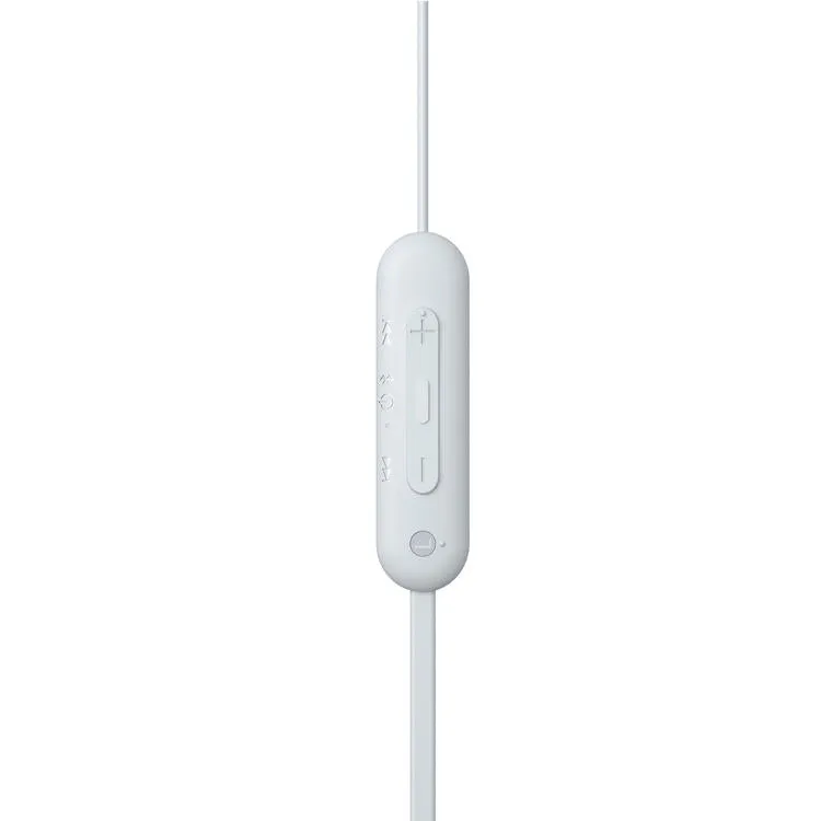 Sony WI-C100 | Écouteurs intra-auriculaires - Sans fil - Bluetooth - Tour de cou - Microphone - IPX4 - Blanc