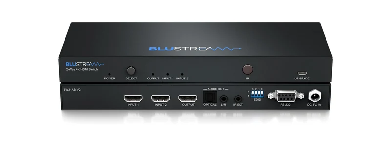 SW21AB V2 4K HDMI Switcher et Extracteur – 2 sources vidéo vers votre télévision