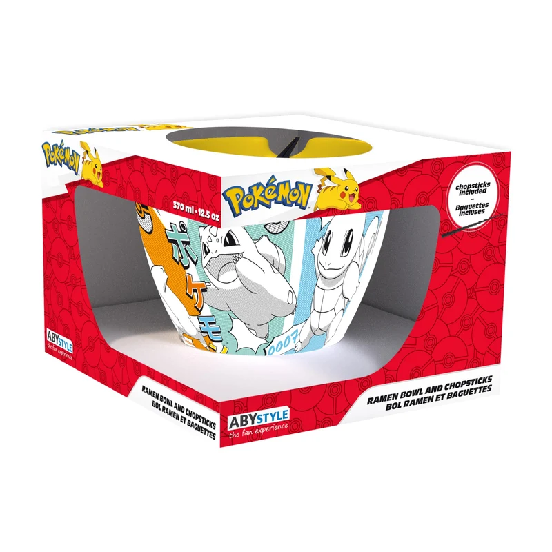 Pokémon Ramenschale mit Stäbchen Kanto-Starter