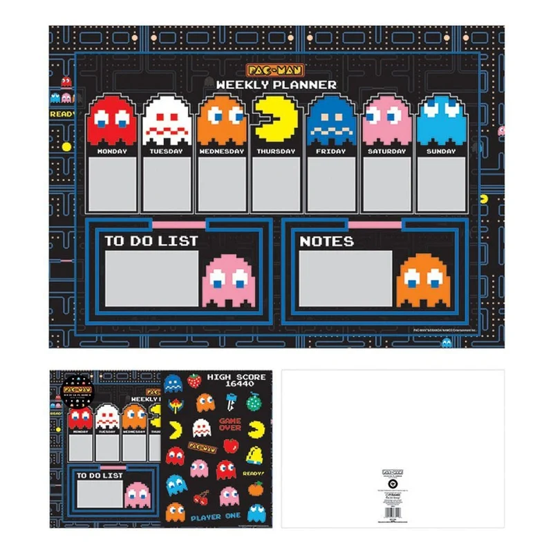 Pac-Man Wochenplaner Schreibtischunterlage