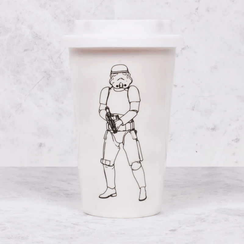 Original Stormtrooper Thermobecher Weiß mit Helmdeckel