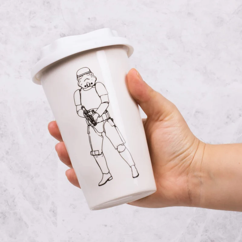 Original Stormtrooper Thermobecher Weiß mit Helmdeckel