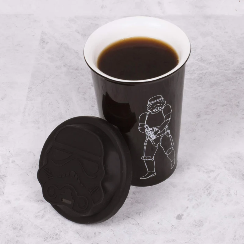 Original Stormtrooper Thermobecher Schwarz mit Helmdeckel