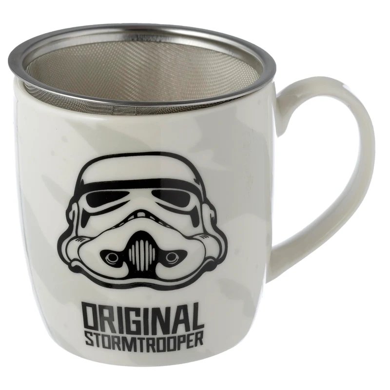 Original Stormtrooper Porzellanbecher mit Teesieb und Deckel
