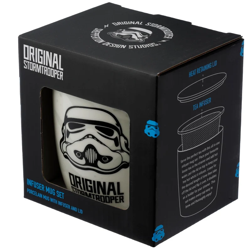 Original Stormtrooper Porzellanbecher mit Teesieb und Deckel