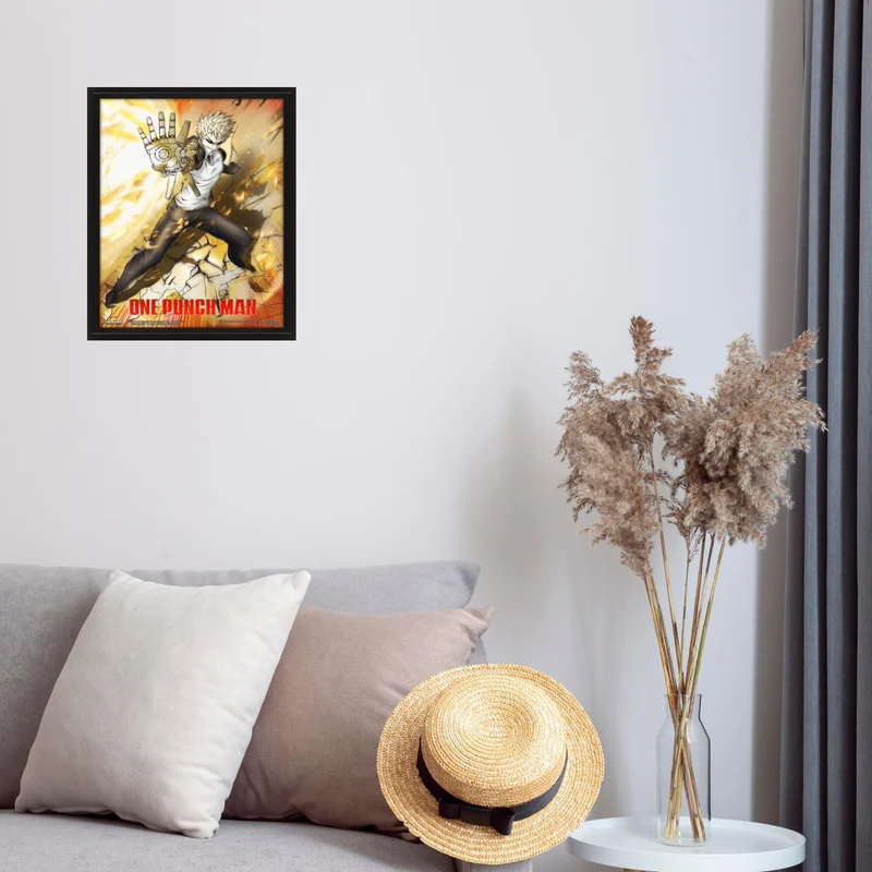 One Punch Man 3D-Wandbild Saitama und Genos
