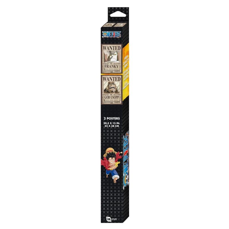 One Piece Steckbrief-Poster mit Usopp und Franky