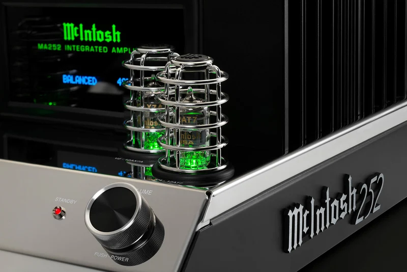McIntosh MA252 - Amplificateur stéréo intégré hybride 100 Watts/Canal, entrée phono (Boîte ouverte)