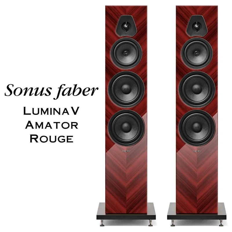 Sonus Faber Lumina V Amator Rouge - Enceintes de type colonne 3 voies (Démonstrateurs,paire)