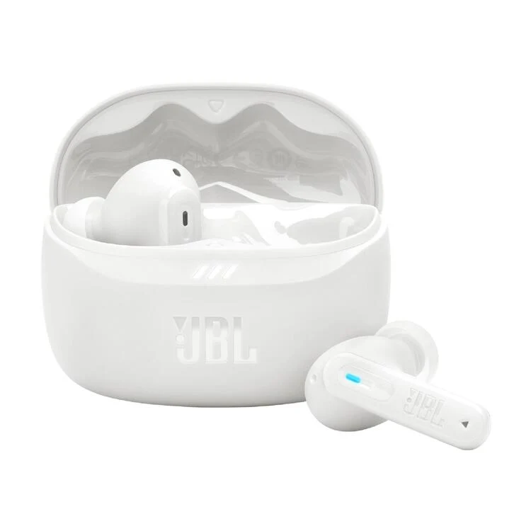 JBL Tune Beam 2 | Casque intra-auriculaire - 100% sans fil - Bluetooth - Smart Ambient - 6 microphones - Blanc