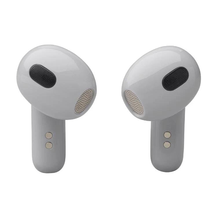 JBL Live Flex 3 | Casque intra-auriculaire - Sans fil - Réduction du bruit - Écran tactile 1,45" - Argent