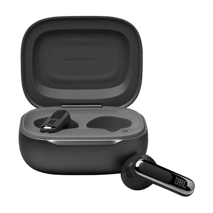 JBL Live Flex 3 | Casque intra-auriculaire - Sans fil - Réduction du bruit - Écran tactile 1,45" - Noir