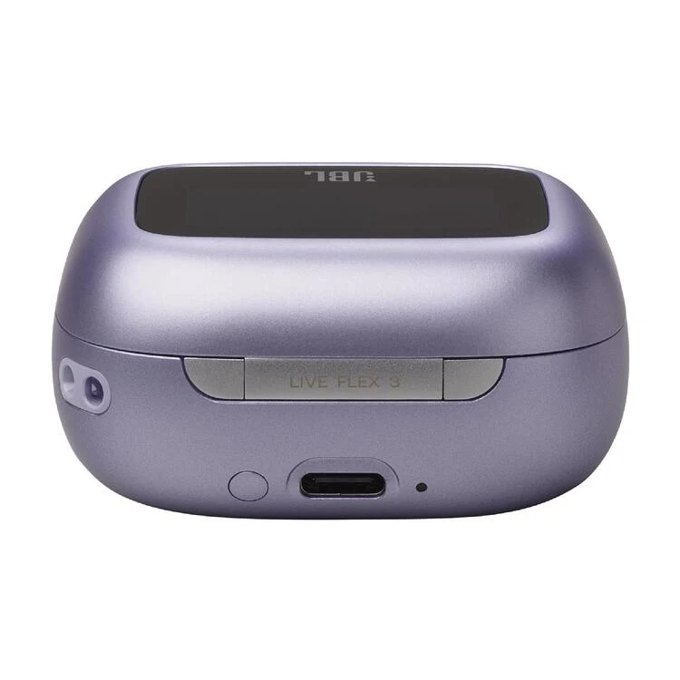 JBL Live Flex 3 | Casque intra-auriculaire - Sans fil - Réduction du bruit - Écran tactile 1,45" - Violet