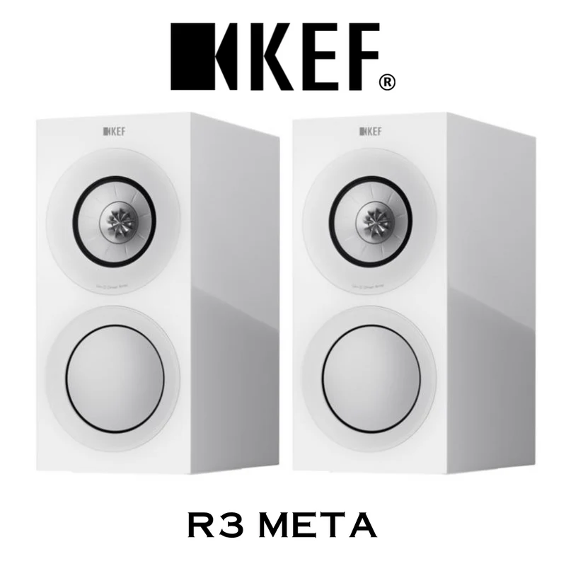 KEF R3 META Blanc - Véritable enceintes d'étagère trois voies! (la paire) (Boîtes ouvertes)