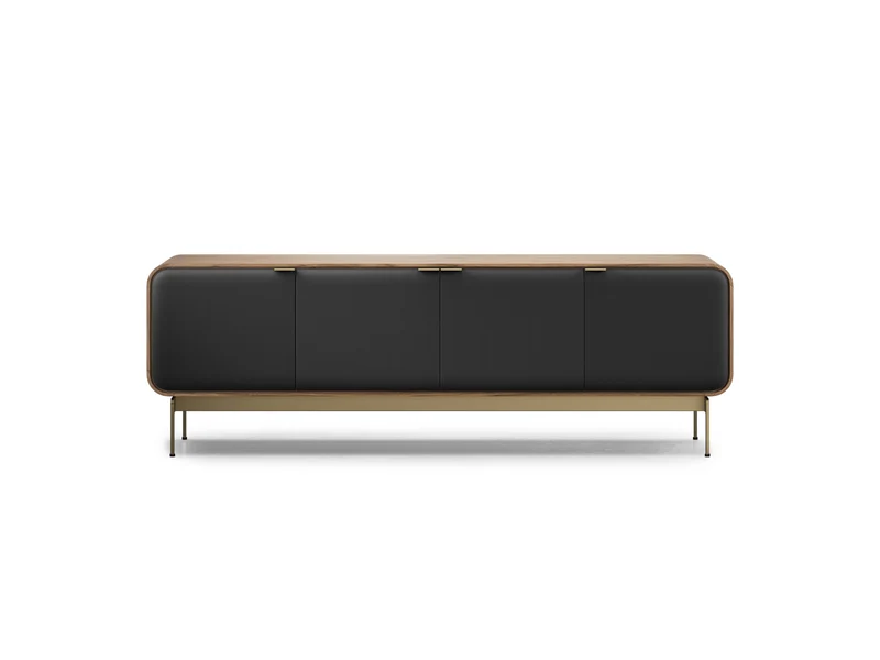 BDI Plume 8079 | Meuble multimédia 4 portes audio-vidéo/téléviseur jusqu'à 85 pouces