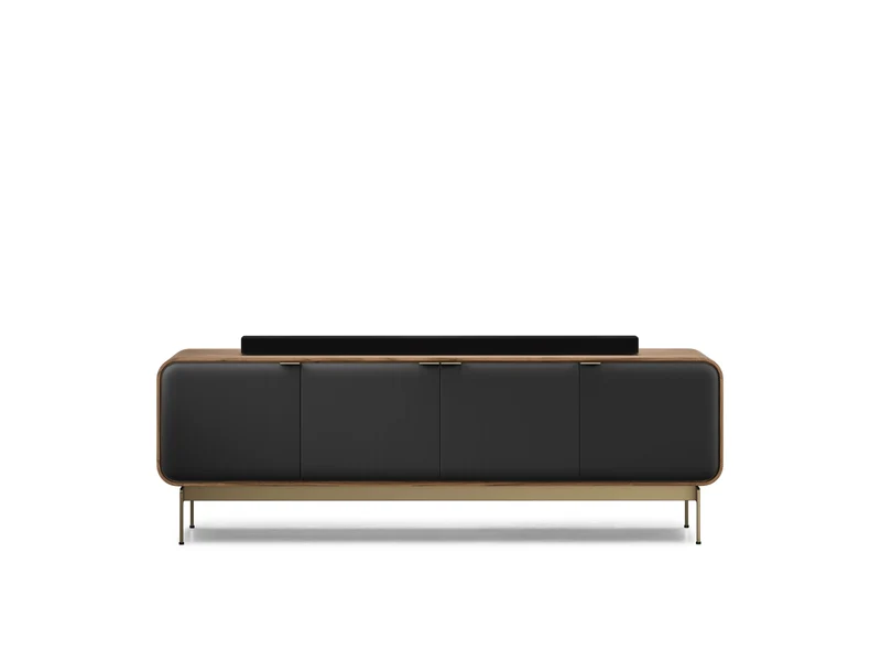 BDI Plume 8079 | Meuble multimédia 4 portes audio-vidéo/téléviseur jusqu'à 85 pouces
