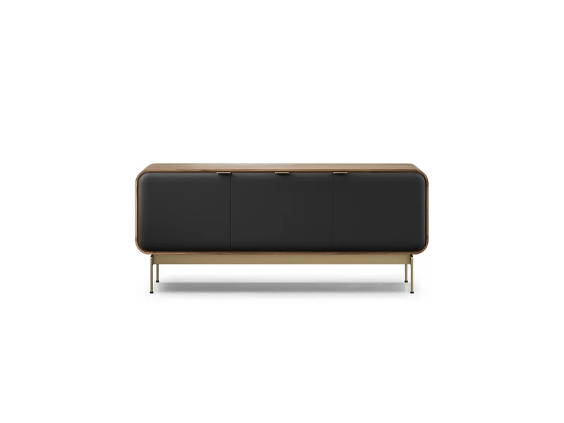 BDI Plume 8077 | Meuble multimédia 3 portes audio-vidéo/téléviseur jusqu'à 70 pouces