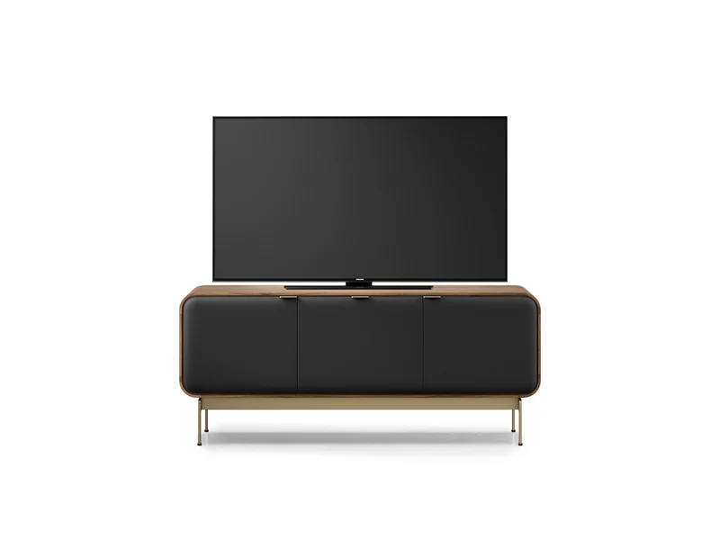 BDI Plume 8077 | Meuble multimédia 3 portes audio-vidéo/téléviseur jusqu'à 70 pouces