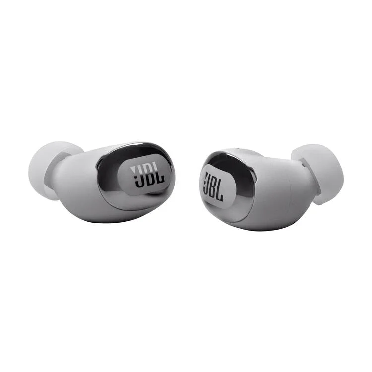 JBL Live Buds 3 | Écouteurs intra-auriculaires - Écran tactile LED 1,45" - Bluetooth - Argent