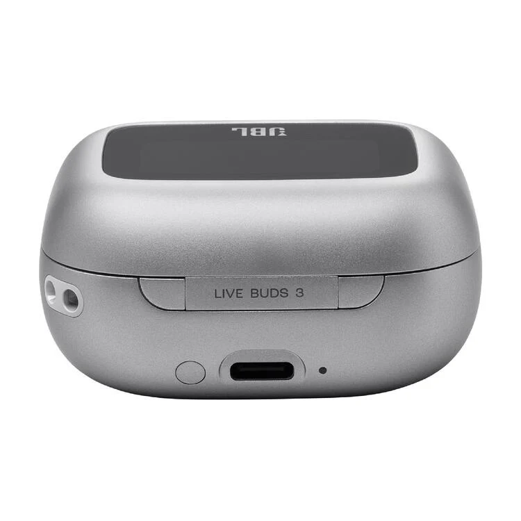 JBL Live Buds 3 | Écouteurs intra-auriculaires - Écran tactile LED 1,45" - Bluetooth - Argent