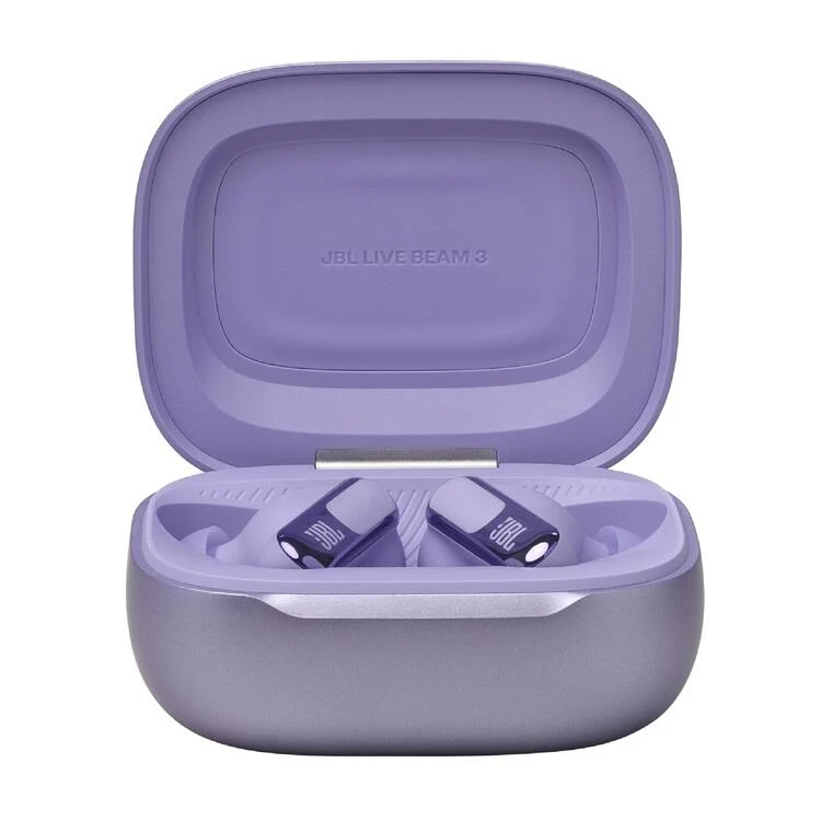 JBL Live Beam 3 | Casque intra-auriculaire - Écran tactile LED 1,45" - Violet