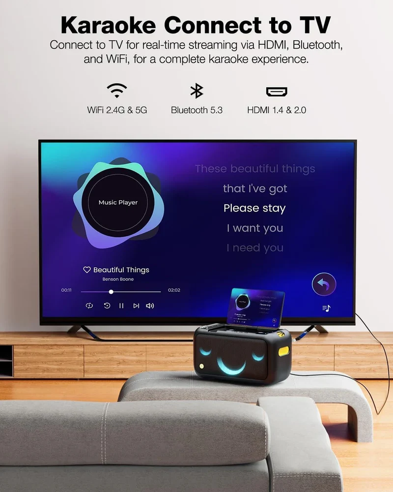 Ikarao X1 - Système portable Karaoké Tout-en-un Bluetooth