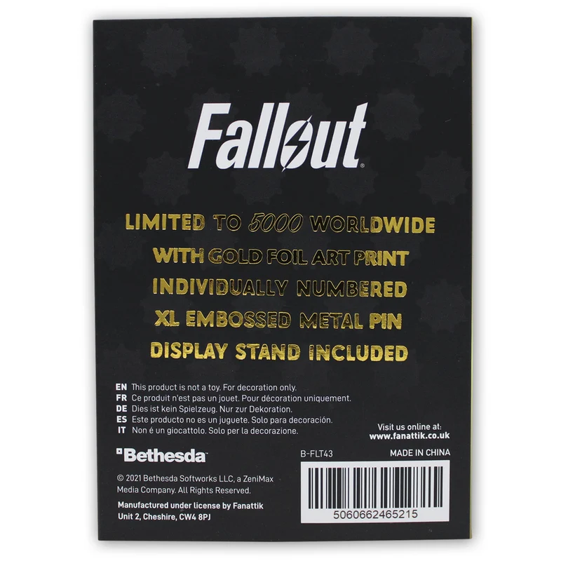 Fallout Sammlerpin: Vergoldeter Power-Armor-Helm