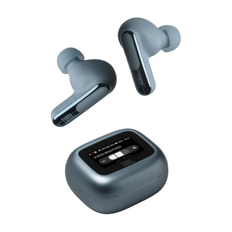 JBL Live Beam 3 | Casque intra-auriculaire - Écran tactile LED 1,45" - Bleu