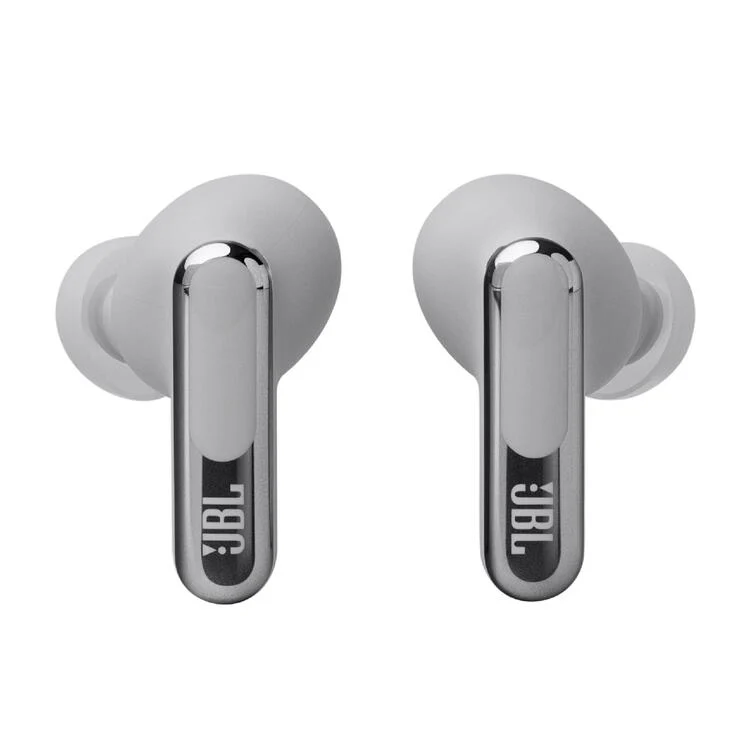 JBL Live Beam 3 | Casque intra-auriculaire - Écran tactile LED 1,45" - Argent