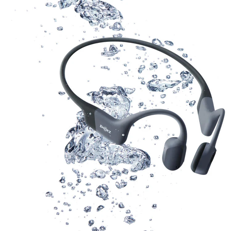 SHOKZ OpenSwim Pro | Ecouteurs à conduction osseuse - Pour la natation - Bluetooth - IP68 - 9 heures d'autonomie - Gris