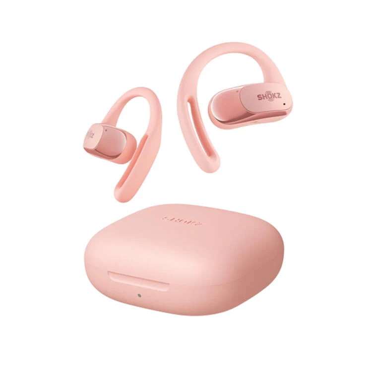 SHOKZ OpenFit Air | Casque à conduction osseuse - Jusqu'à 28 heures d'écoute - Bluetooth - Rose