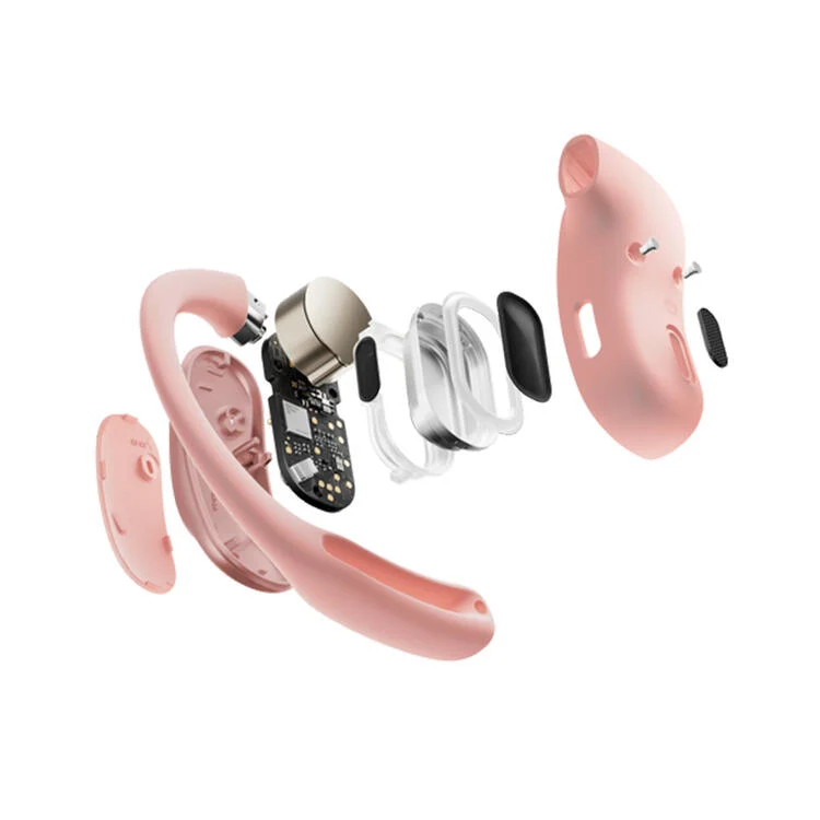 SHOKZ OpenFit Air | Casque à conduction osseuse - Jusqu'à 28 heures d'écoute - Bluetooth - Rose