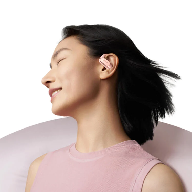 SHOKZ OpenFit Air | Casque à conduction osseuse - Jusqu'à 28 heures d'écoute - Bluetooth - Rose