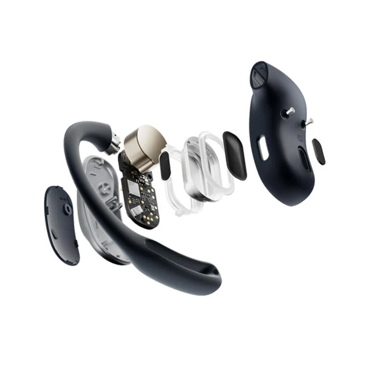 SHOKZ OpenFit Air | Casque à conduction osseuse - Jusqu'à 28 heures d'écoute - Bluetooth - Noir