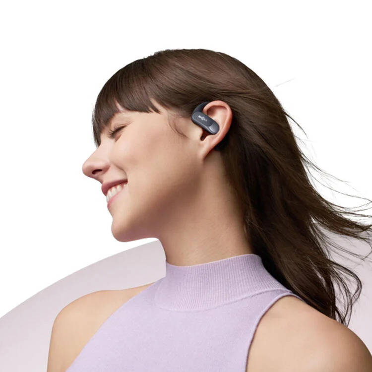 SHOKZ OpenFit Air | Casque à conduction osseuse - Jusqu'à 28 heures d'écoute - Bluetooth - Noir