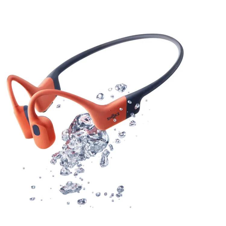 SHOKZ OpenSwim Pro | Ecouteurs à conduction osseuse - Pour la natation - Bluetooth - IP68 - 9 heures d'autonomie - Rouge