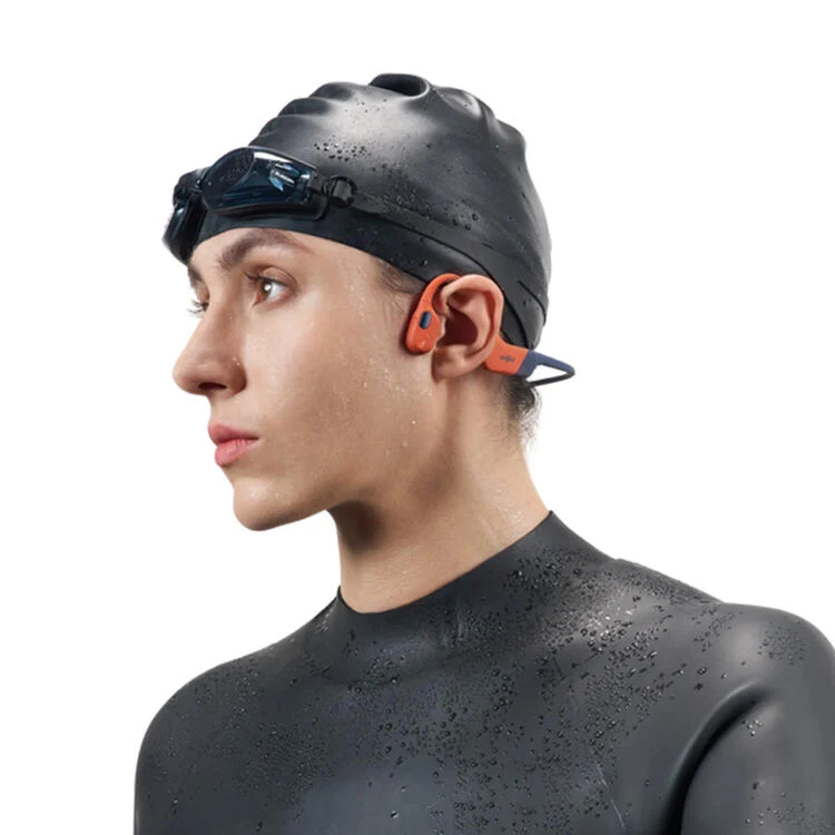 SHOKZ OpenSwim Pro | Ecouteurs à conduction osseuse - Pour la natation - Bluetooth - IP68 - 9 heures d'autonomie - Rouge