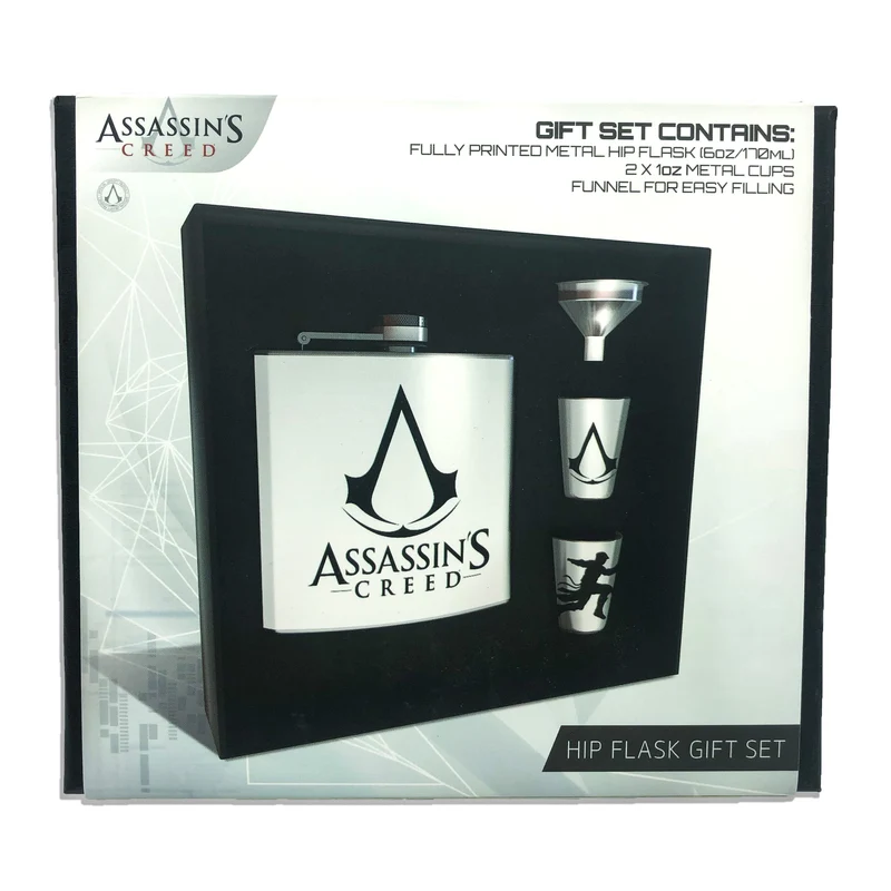 Assassin's Creed Flachmann-Set mit Schnapsgläsern und Trichter