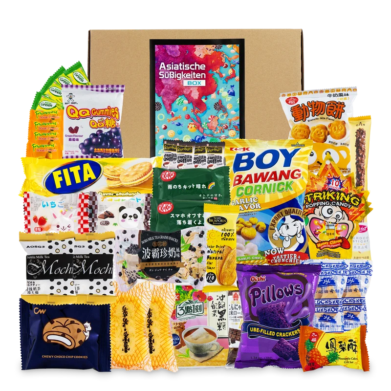 Asiatische Süßigkeiten-Box mit über 30 Sorten