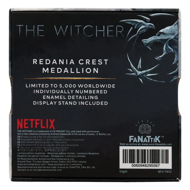 The Witcher Médaille Blason de Rédanie
