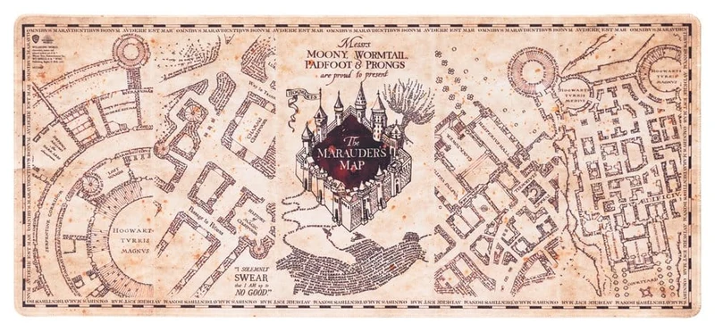 Tapis de souris XL Harry Potter Carte du Maraudeur