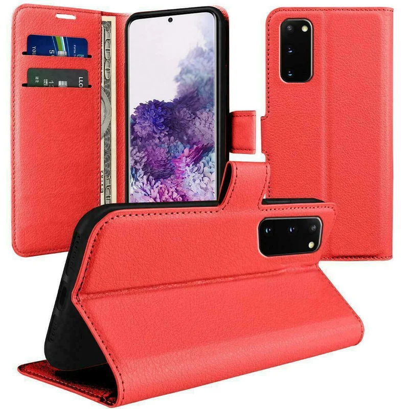 Samsung A12 Wallet Card Insert Case Faux Leather Black Full Protection