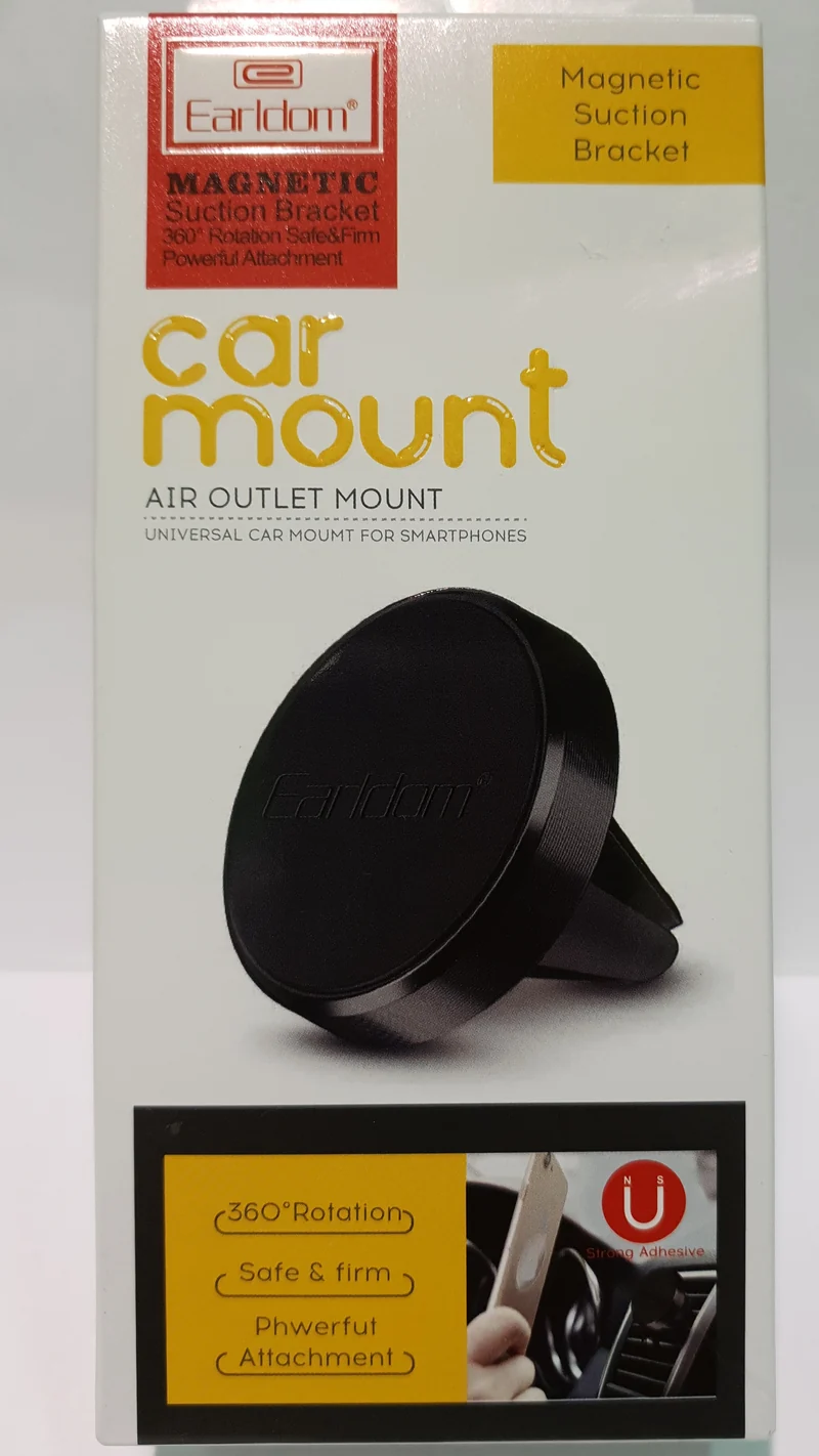 Car Mount Magnetic Suction Bracket 360 Rotation Airvent Attachment Earldom Holder For Smartphones