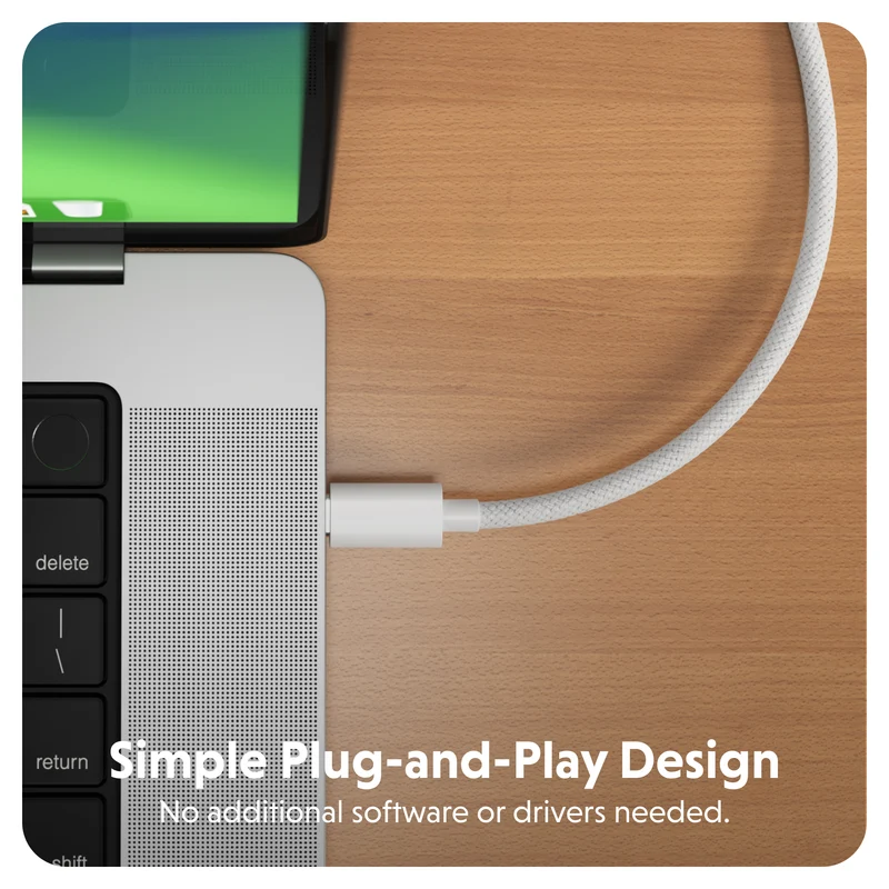 Câble HyperDrive USB-C vers HDMI 4K60Hz - Blanc