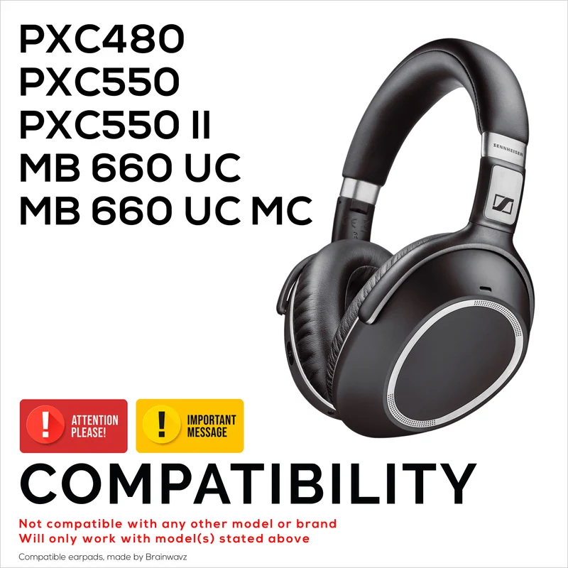 Coussinets en cuir de mouton pour écouteurs Sennheiser PXC480, PXC550, PXC 550-II, MB660 UC, MB 660 MC, doux, coussins de remplacement, confort supplémentaire