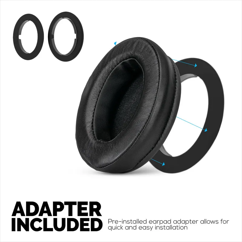 Coussinets en peau de mouton pour écouteurs Sennheiser HD600, HD650, HD660S, HD525, HD535, HD545 et Massdrop HD58X, HD6XX – Mousse à mémoire de forme avec cuir de mouton souple
