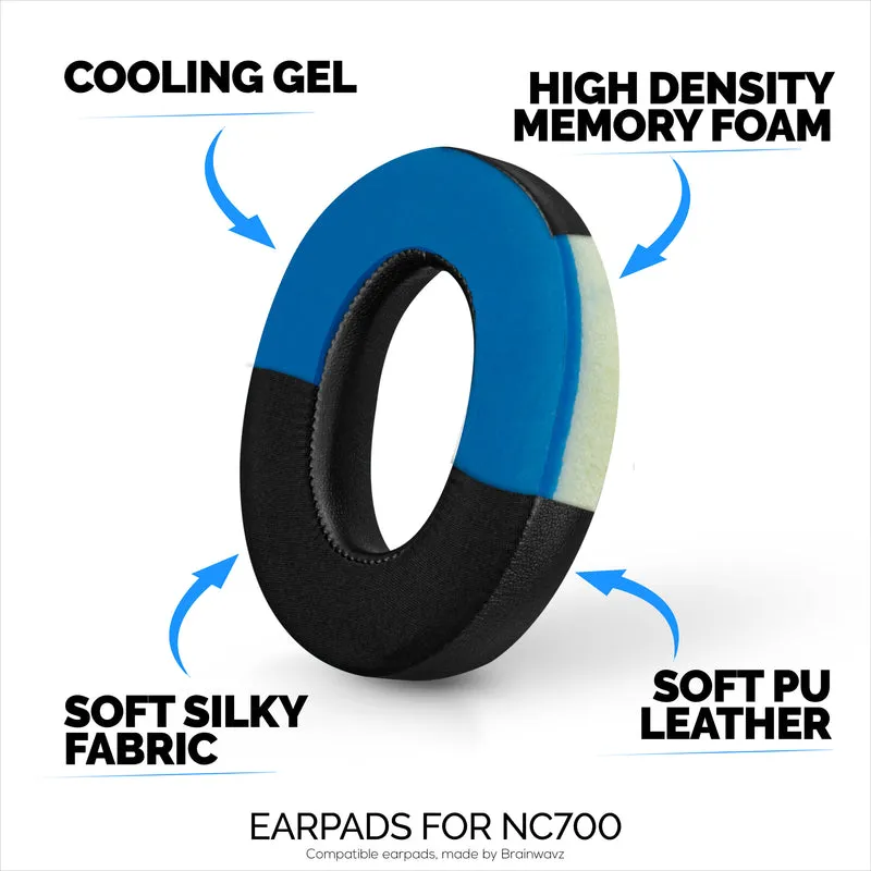 Oreillettes de remplacement hybrides Bose NC700 avec gel, mousse à mémoire de forme, tissus respirants et cuir PU souple